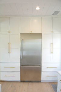 white kitchen fridge